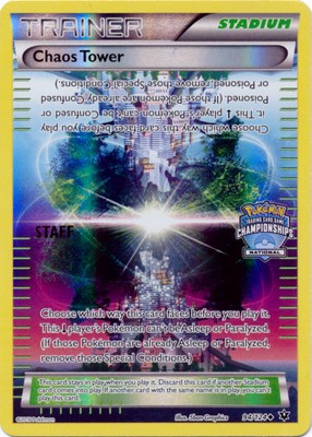 Chaos Tower - 92/124 (National Championship Promo) [Staff]