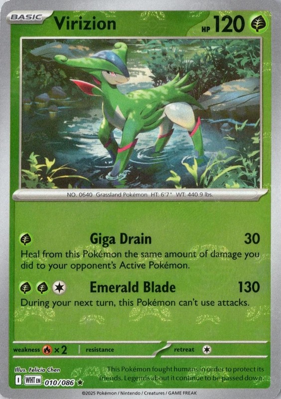 Virizion (Master Ball Pattern) · SV: White Flare · #010/086 · Holofoil