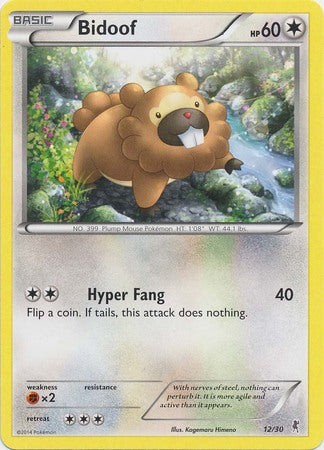 Bidoof 12/30 from XY Trainer Kit: Bisharp & Wigglytuff