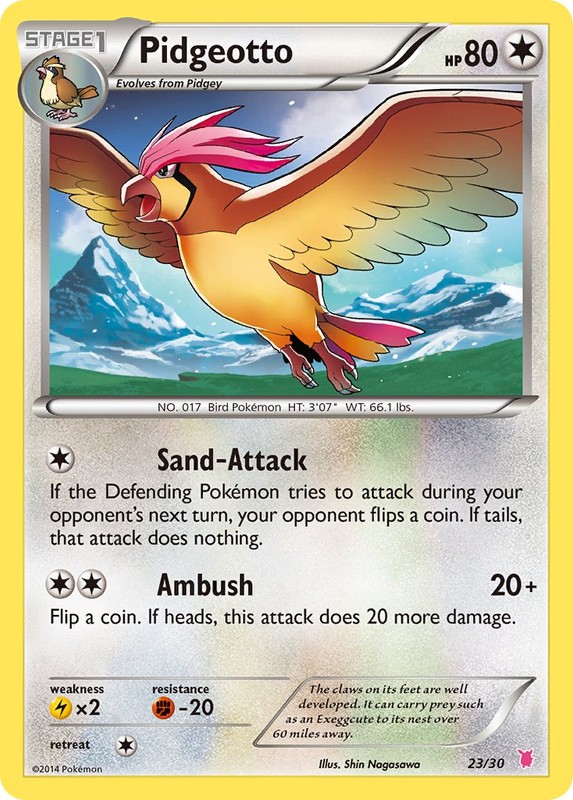 Pidgeotto (#23) · XY Trainer Kit: Bisharp & Wigglytuff · #23/30 · Normal